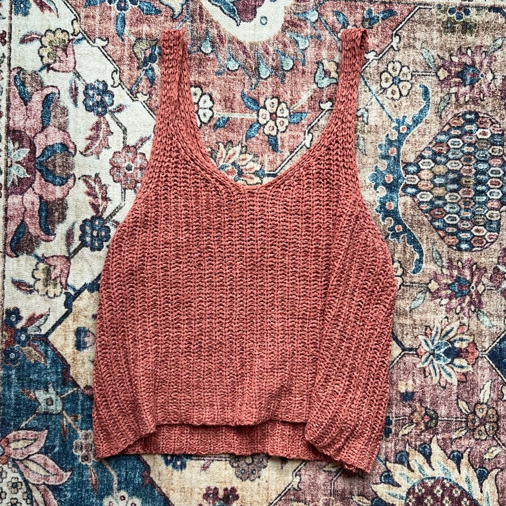 moon & madison Rust Knit Tank Top